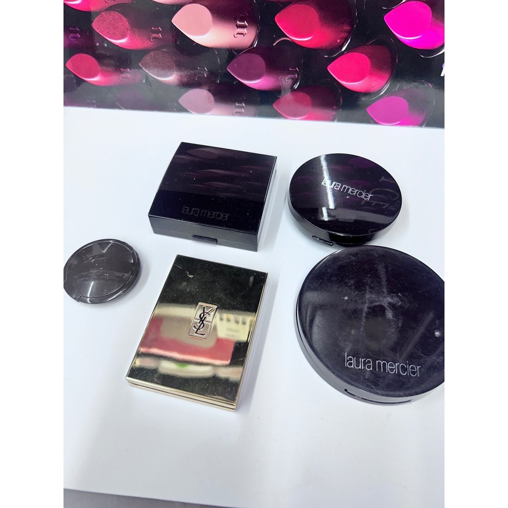 Laura Mercier YSL Becca Makeup Lot Bronzer Highlighter Eyeshadow Palette 5pc